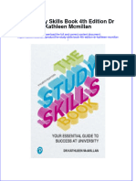 Ebook The Study Skills Book 4Th Edition DR Kathleen Mcmillan Online PDF All Chapter