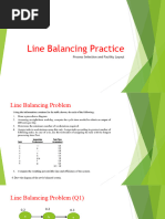 Line Balancing Practice: Process Selection and Facility Layout