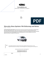 Sicherungskastenplan Mercedes-Benz Sprinter 906 2G Und Relais Mit Zuordnung Und Einbauort