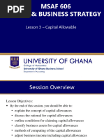 Lesson 3 Capital Allowance