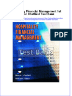 Full Hospitality Financial Management 1St Edition Chatfield Test Bank Online PDF All Chapter