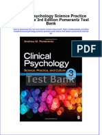 Full Clinical Psychology Science Practice and Culture 3Rd Edition Pomerantz Test Bank Online PDF All Chapter