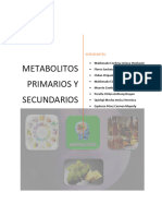 Metabolitos Primarios y Secundarios Tarea Grupal Botanica