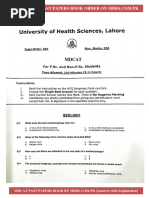 UHS Mdcat Paper