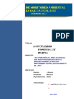 Informe de Monitoreo Ambiental de La Calidad Del Aire