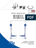 2 Post Vehicle Lift Fog 444