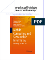 Full Ebook of Mobile Computing and Sustainable Informatics Proceedings of Icmcsi 2021 1St Edition Subarna Shakya Online PDF All Chapter