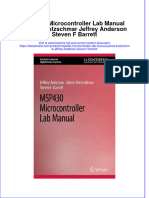 Full Ebook of Msp430 Microcontroller Lab Manual James Kretzschmar Jeffrey Anderson Steven F Barrett Online PDF All Chapter