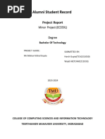 G9 Alumni Student Record PROJECT REPORT