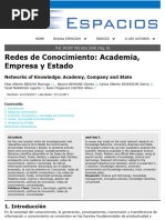 Edes de Conocimiento. en Academia, Empresa y Estado. Espacios