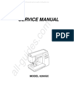 Janome 6260QC Sewing Machine Service Manual