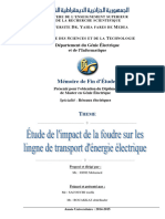 Etude de L'impact de La Foudre Sur Les Réseaux Électrique