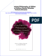 Full Ebook of On The Feminist Philosophy of Gillian Howie 1St Edition Daniel Whistler Victoria Browne Online PDF All Chapter