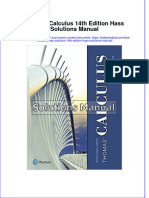 Full Thomas Calculus 14Th Edition Hass Solutions Manual Online PDF All Chapter