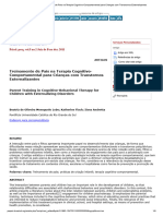 Treinamento de Pais Na Terapia Cognitivo-Comportamental para Crianças Com Transtornos Externalizantes