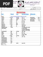 Hematology: Test Result Unit Normal Range Differentia L