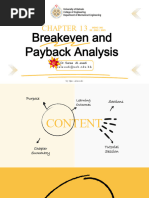 Breakeven and Payback Analysis: Dr. Saraa Al - Asadi Salasadi@uob - Edu.bh