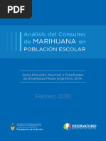 Oad 2016. Analisis Del Consumo de Marihuana en Poblacion Escolar Sexta Encuesta Nacional A Estudiantes de Ensenanza Media