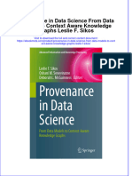 Full Ebook of Provenance in Data Science From Data Models To Context Aware Knowledge Graphs Leslie F Sikos Online PDF All Chapter