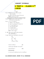 Solution Test 4 Class 11TH 12 05 24