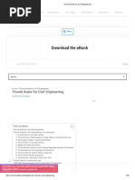 Thumb Rules For Civil Engineering