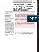 Normal Anatomy and Compression Areas of Nerves of The Foot and Ankle - US and MR Imaging With Anatomic Correlation