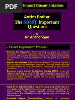 Antim Prahar 2024 Export Import Documentation