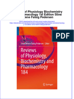 Full Ebook of Reviews of Physiology Biochemistry and Pharmacology 1St Edition Stine Helene Falsig Pedersen Online PDF All Chapter