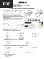 Lista 09 Potenciação Revisão