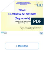 OTFH. Tema 2. Estudio Del Trabajo. Ergonomía