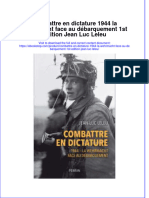 PDF of Combattre en Dictature 1944 La Wehrmacht Face Au Debarquement 1St Edition Jean Luc Leleu Full Chapter Ebook