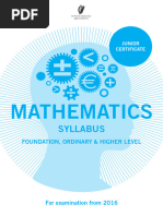 JCSEC18 Maths Examination in 2016