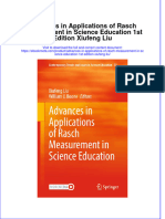 Full Ebook of Advances in Applications of Rasch Measurement in Science Education 1St Edition Xiufeng Liu Online PDF All Chapter