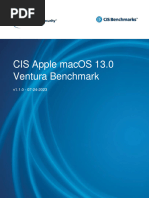 CIS Apple MacOS 13.0 Ventura Benchmark v1.1.0