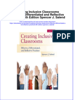 Full Download Creating Inclusive Classrooms Effective Differentiated and Reflective Practices 8Th Edition Spencer J Salend Online Full Chapter PDF