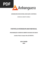 Portfolio Anhanguera - Banco de Dados