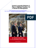 PDF of France Russie La Grande Histoire D Anne de Kiev A Vladimir Poutine 1St Edition Daniel de Montplaisir Full Chapter Ebook