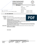 Aliza Bibi MRI Report