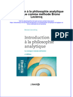 Full Download Introduction A La Philosophie Analytique La Logique Comme Methode Bruno Leclercq Online Full Chapter PDF