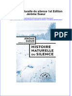 PDF of Histoire Naturelle Du Silence 1St Edition Jerome Sueur Full Chapter Ebook