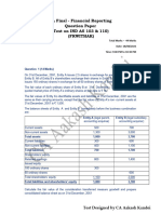 Question Paper - IND AS 103 & IND AS 110