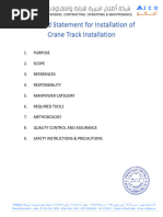 Method Statement Crane Track Installation