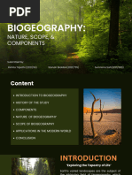 Biogeography Nature, Scope and Components