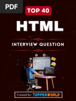 HTML Interview Questions and Answers ?