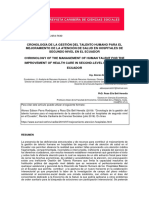 Cronologia de La Gestión Del Talento Humano