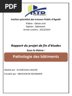 Pathologie Des Bâtiments: Rapport Du Projet de Fin D'études