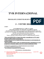 3 - 9 Iunie 2024 - TVR International