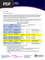 Mountain Creek SHS 2025 Timetable 2025