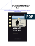 Full Download L Analyse Des Films Quatrieme Edition 4Th Edition Jacques Aumont Michel Marie Online Full Chapter PDF