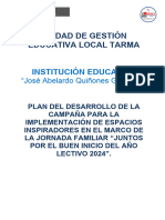 Plan e Informe de La Campaña Espacios Inspiradores